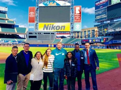 Students at Citi Field