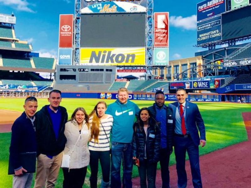 Students at Citi Field