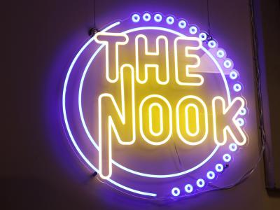 The sign for "The Nook"