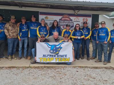 Trap team poses at National Championship