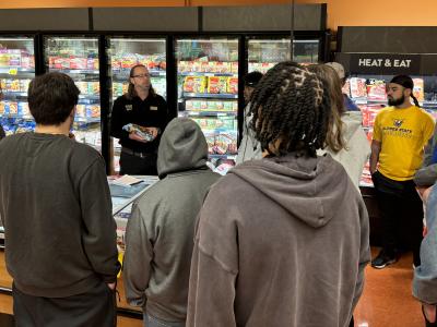 Student tour the Hornell Wegmans