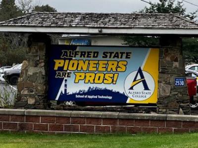 front sign on the Wellsville campus