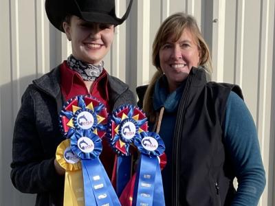 Riethmiller displays her ribbons