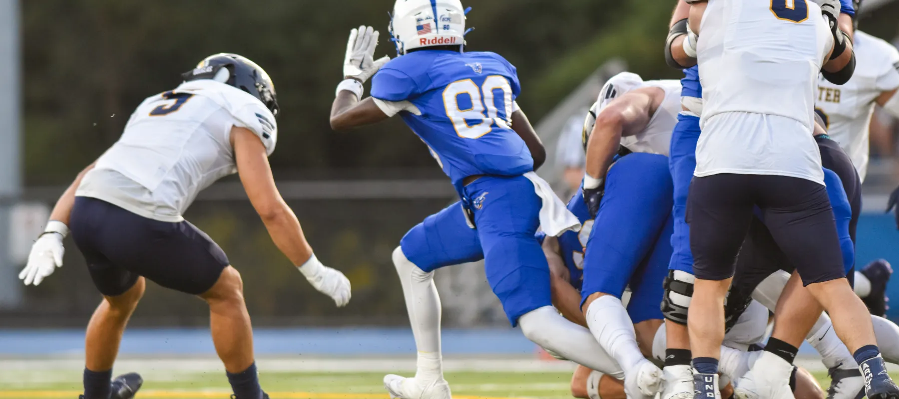 Students playing football