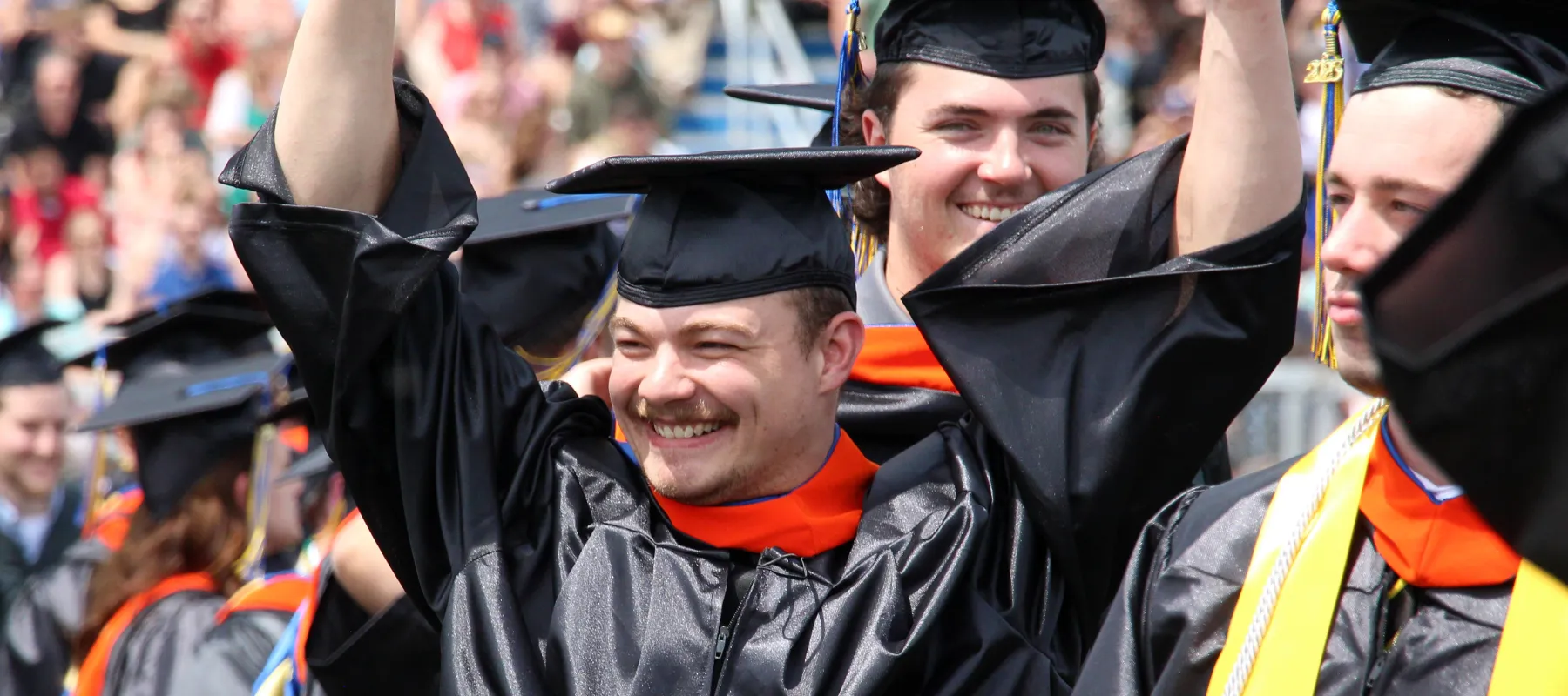 Student celebrates at Commencement