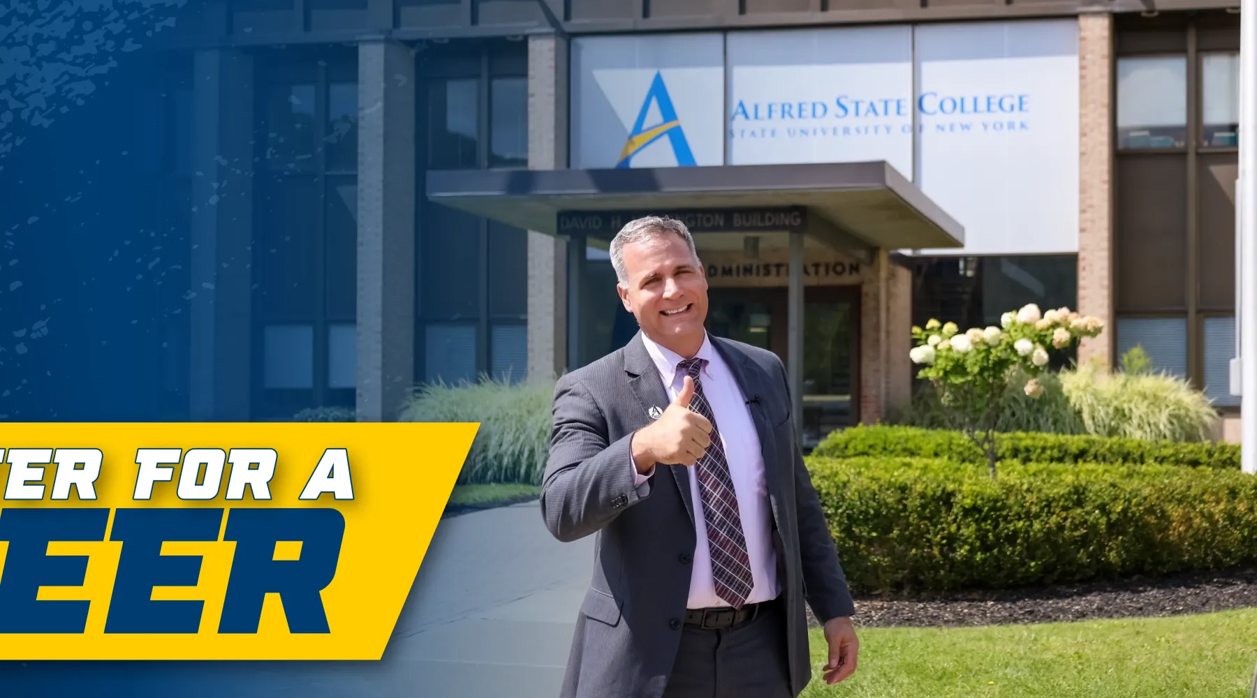Graphic of Dr. Mauro with a thumbs up for Cheer for a Peer